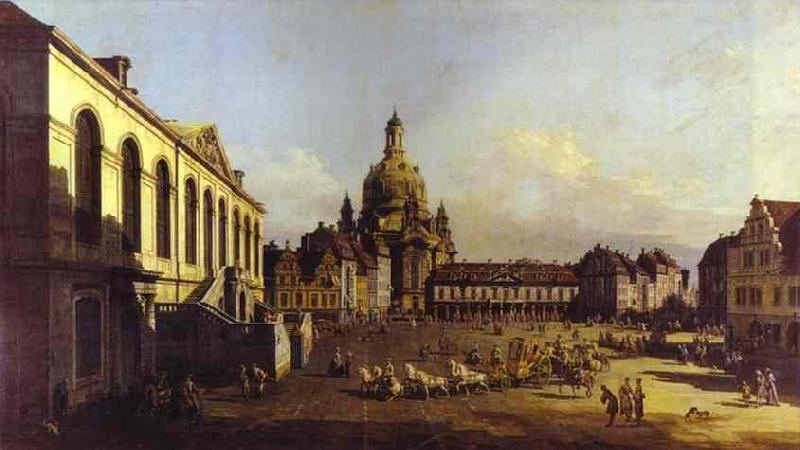 Bernardo Bellotto The New Market Square in Dresden. Germany oil painting art